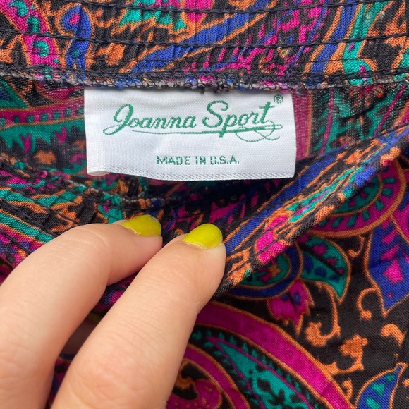 XL VTG 90s Paisley Midi Skirt by Joanna Sport - Picture 6 of 6